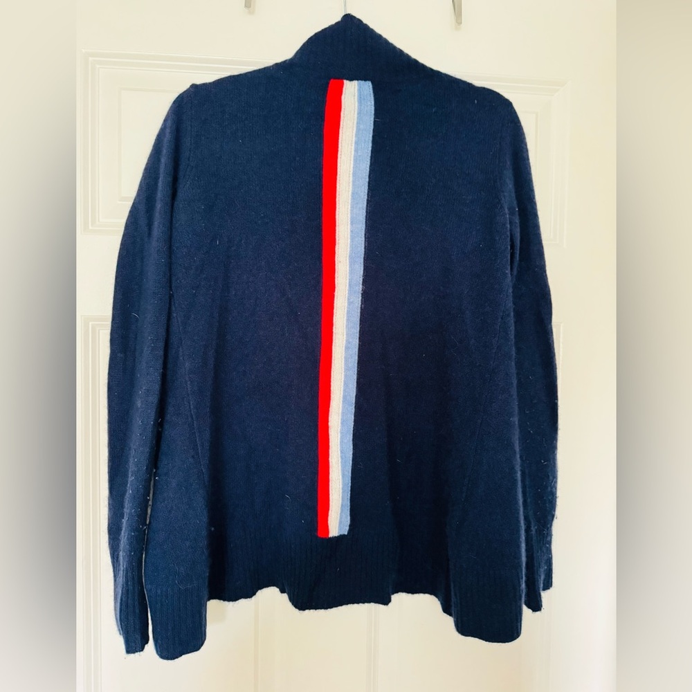 Two Bees 100% Navy Cashmere Cardigan - S